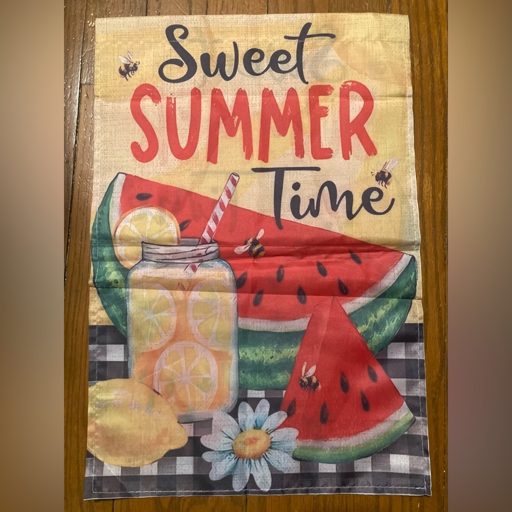 Garden Flag Summer Watermelon 12" x 18" NWOT - Picture 1 of 1